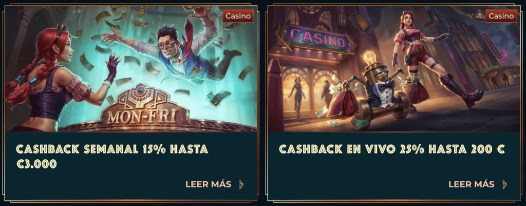 Otras bonificaciones y promociones del casino MonsterWin