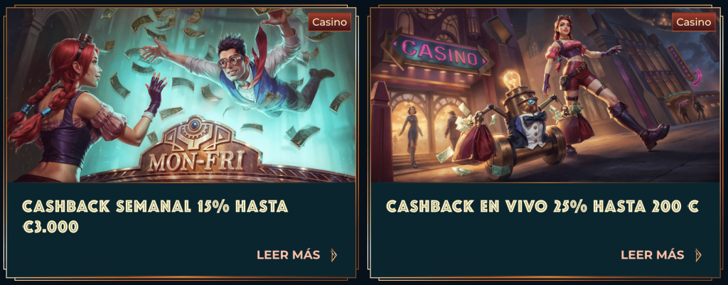 Otras bonificaciones y promociones del casino MonsterWin